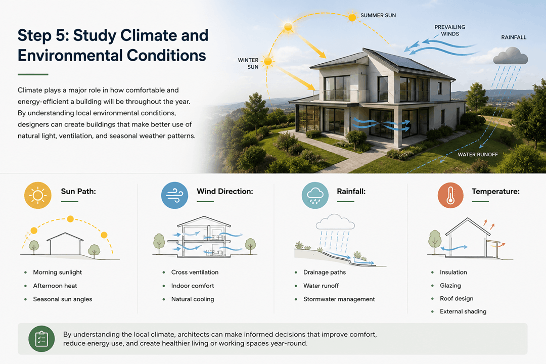 Step 5: Study Climate and Environmental Conditions